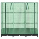højbed med drivhusovertræk rattan-look 120x40x123 cm