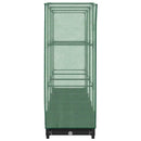 højbed med drivhusovertræk rattan-look 120x40x123 cm