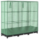højbed med drivhusovertræk rattan-look 120x40x123 cm