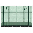højbed med drivhusovertræk rattan-look 160x40x123 cm