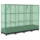 højbed med drivhusovertræk rattan-look 160x40x123 cm