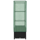 højbed med drivhusovertræk 80x40x138 cm rattan-look