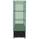 højbed med drivhusovertræk 120x40x138 cm rattan-look