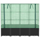 højbed med drivhusovertræk rattan-look 160x40x153 cm