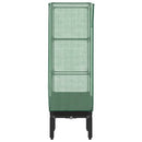 højbed med drivhusovertræk 40x40x140 cm rattan-look