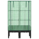 højbed med drivhusovertræk 80x40x140 cm rattan-look
