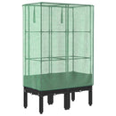 højbed med drivhusovertræk 80x40x140 cm rattan-look