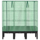 højbed med drivhusovertræk 120x40x140 cm rattan-look