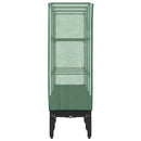 højbed med drivhusovertræk 120x40x140 cm rattan-look