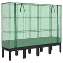 højbed med drivhusovertræk 160x40x140 cm rattan-look