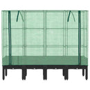 højbed med drivhusovertræk 160x40x140 cm rattan-look