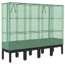 højbed med drivhusovertræk 160x40x140 cm rattan-look