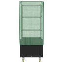 højbed med overtræk og hjul 80x50x182 cm rattan-look
