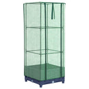 højbed med drivhusovertræk 40x40x123 cm rattan-look