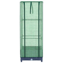 højbed med drivhusovertræk 40x40x123 cm rattan-look