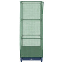højbed med drivhusovertræk 40x40x123 cm rattan-look