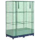 højbed med drivhusovertræk 80x40x123 cm rattan-look