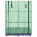 højbed med drivhusovertræk 80x40x123 cm rattan-look
