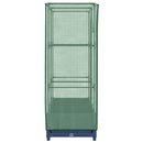 højbed med drivhusovertræk 80x40x123 cm rattan-look