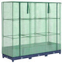 højbed med drivhusovertræk rattan-look 120x40x123 cm