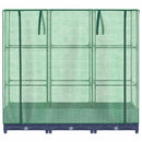 højbed med drivhusovertræk rattan-look 120x40x123 cm