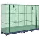 højbed med drivhusovertræk rattan-look 160x40x123 cm