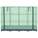højbed med drivhusovertræk rattan-look 160x40x123 cm