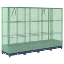 højbed med drivhusovertræk rattan-look 160x40x123 cm