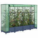 højbed med drivhusovertræk rattan-look 160x40x123 cm