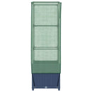 højbed med drivhusovertræk 40x40x139 cm rattan-look