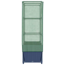 højbed med drivhusovertræk 80x40x138 cm rattan-look