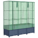 højbed med drivhusovertræk 120x40x138 cm rattan-look