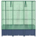 højbed med drivhusovertræk 120x40x138 cm rattan-look