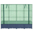 højbed med drivhusovertræk rattan-look 160x40x138 cm