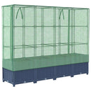højbed med drivhusovertræk rattan-look 160x40x138 cm