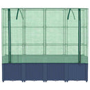 højbed med drivhusovertræk rattan-look 160x40x153 cm