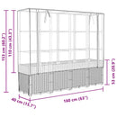 højbed med drivhusovertræk rattan-look 160x40x153 cm