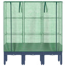 højbed med drivhusovertræk 120x40x140 cm rattan-look