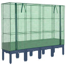højbed med drivhusovertræk 160x40x140 cm rattan-look