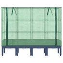 højbed med drivhusovertræk 160x40x140 cm rattan-look