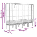 højbed med drivhusovertræk 160x40x140 cm rattan-look