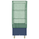 højbed med overtræk og hjul 80x50x182 cm rattan-look