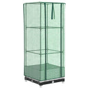 højbed med drivhusovertræk 40x40x123 cm rattan-look