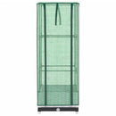 højbed med drivhusovertræk 40x40x123 cm rattan-look