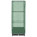 højbed med drivhusovertræk 40x40x123 cm rattan-look