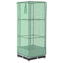 højbed med drivhusovertræk 40x40x123 cm rattan-look