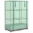 højbed med drivhusovertræk 80x40x123 cm rattan-look