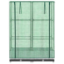 højbed med drivhusovertræk 80x40x123 cm rattan-look
