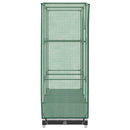 højbed med drivhusovertræk 80x40x123 cm rattan-look