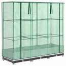 højbed med drivhusovertræk 120x40x123 cm rattan-look
